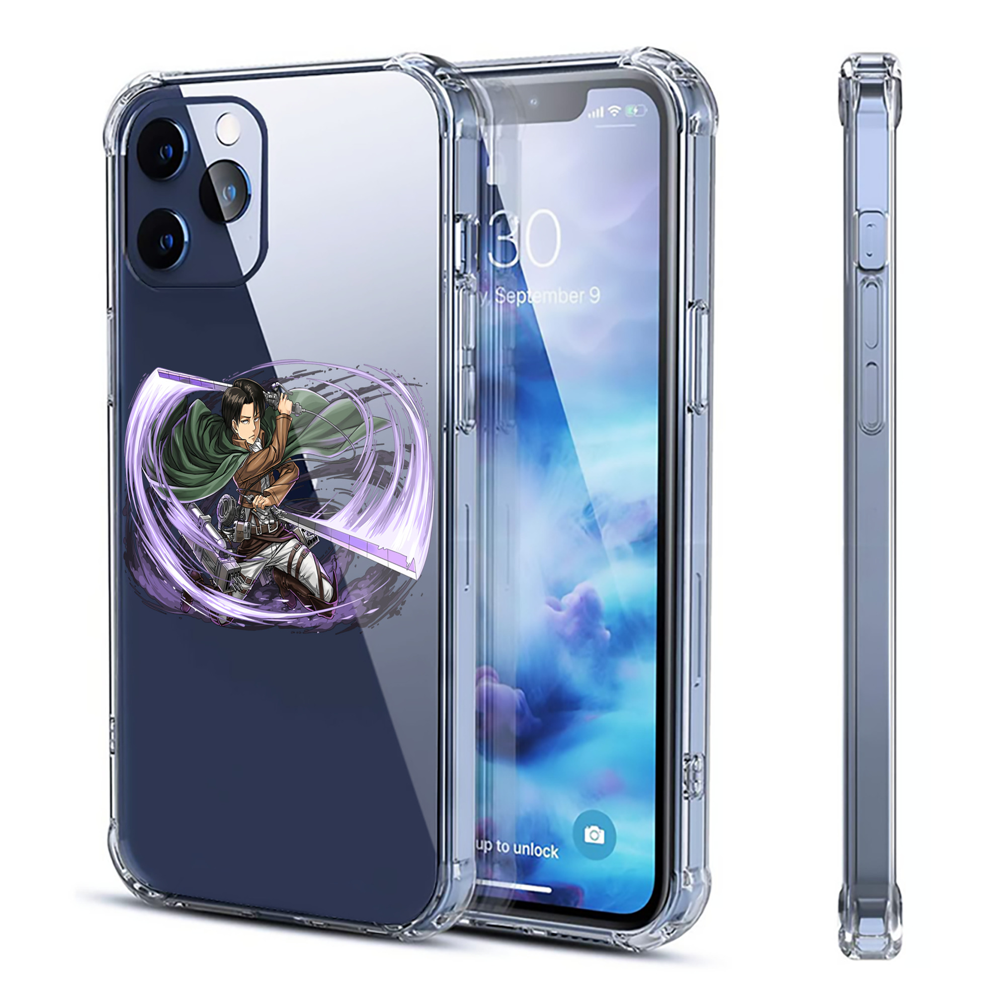 （画像用） 進撃の巨人 リヴァイ·アッカーマン Attack on Titan Levi Ackerman 【iPhone 12シリーズ対応】透明スマホケース（クリアソフトケース）